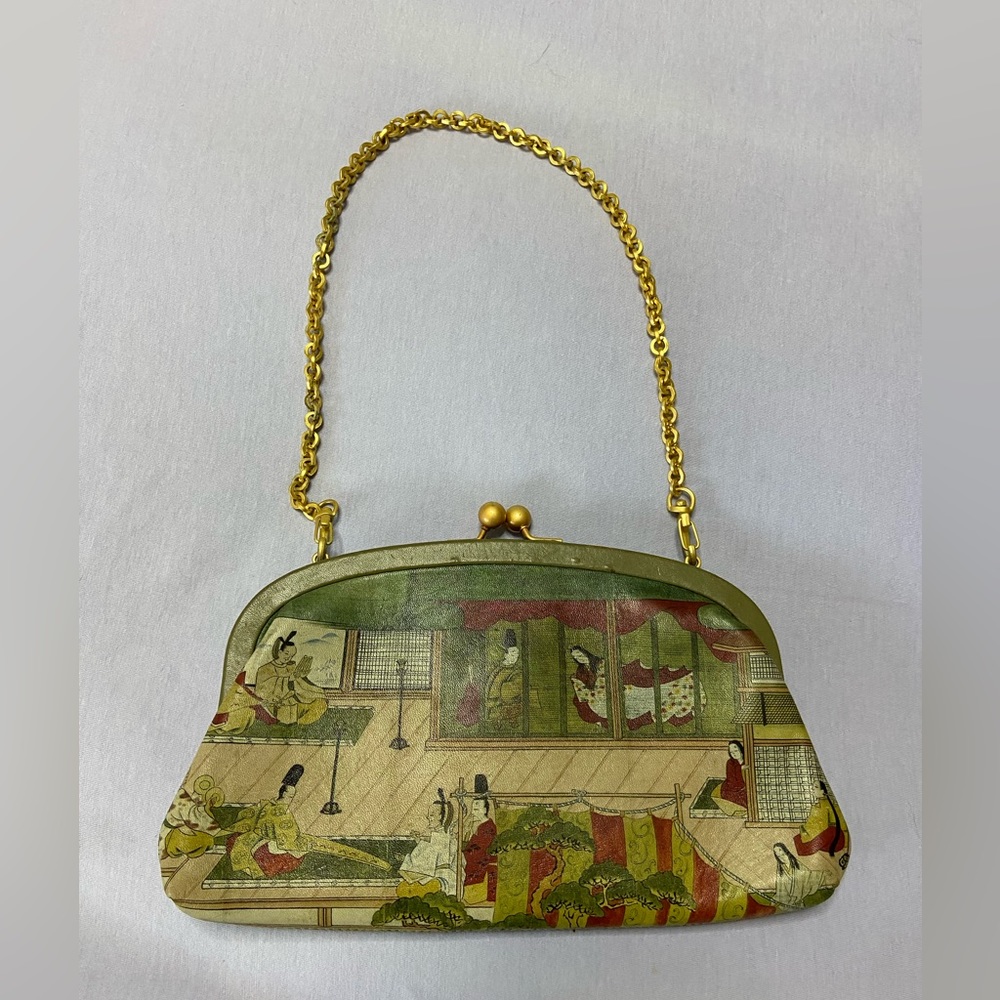 #3- ICON Toile Japanese Hand-painted Evening Clutch Bag